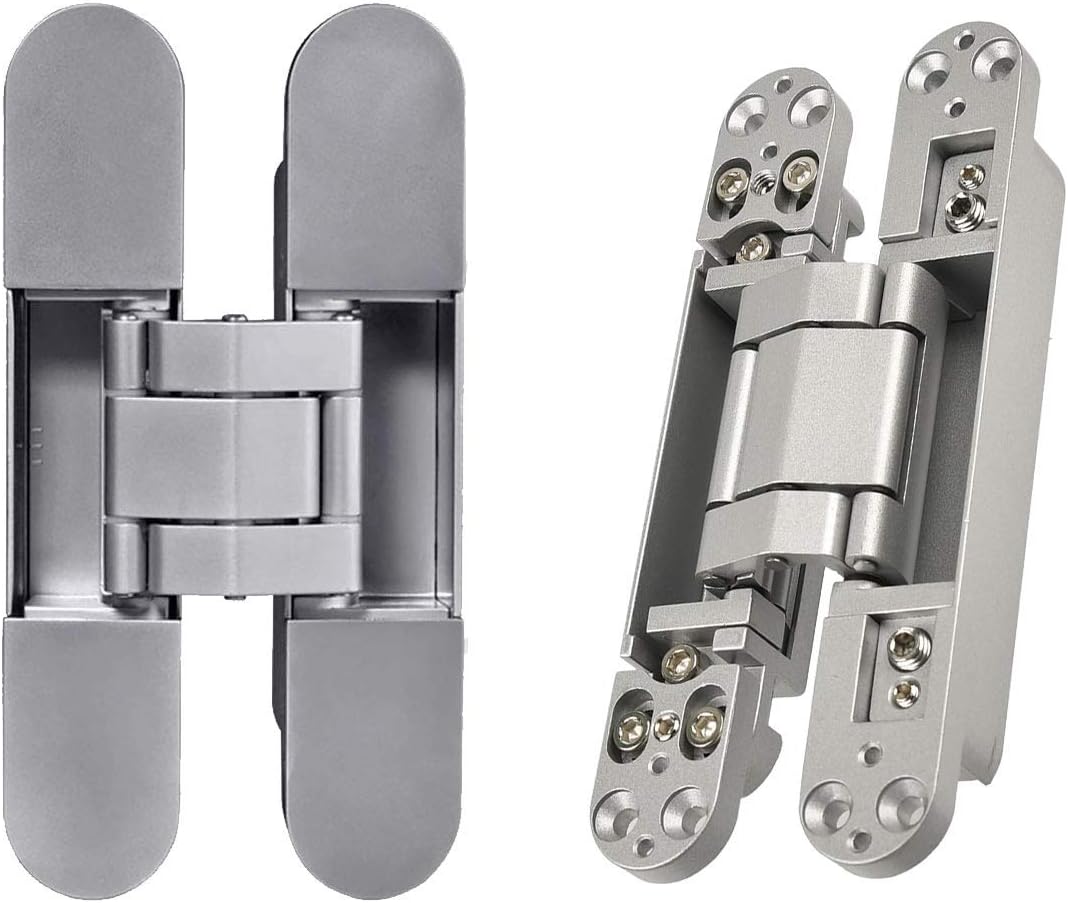 TamBee Invisible Hinges for Concealed Doors - Adjustable 7in Pair