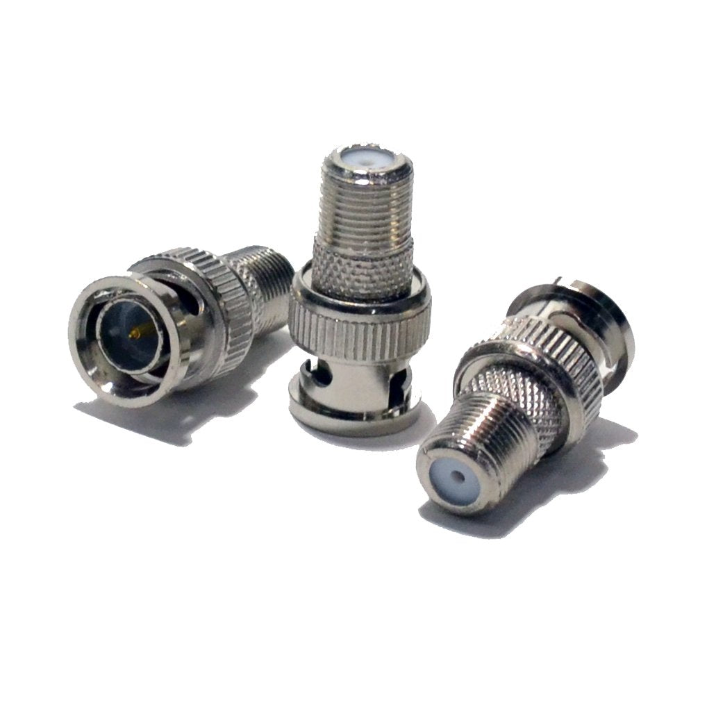 BNC Male to F Female Connector Adapter for Coaxial Cable 50 Pack