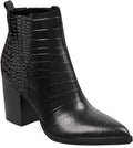 Imily Bela Womens Ankle Boots Pointed Toe Chunky Mid Heel - Warm Suede