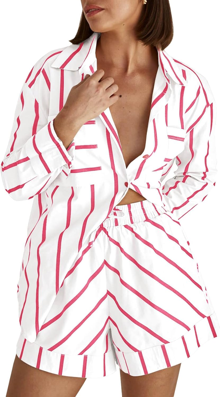 Tankaneo Womens Striped 2 Piece Outfits for Stylish Comfort