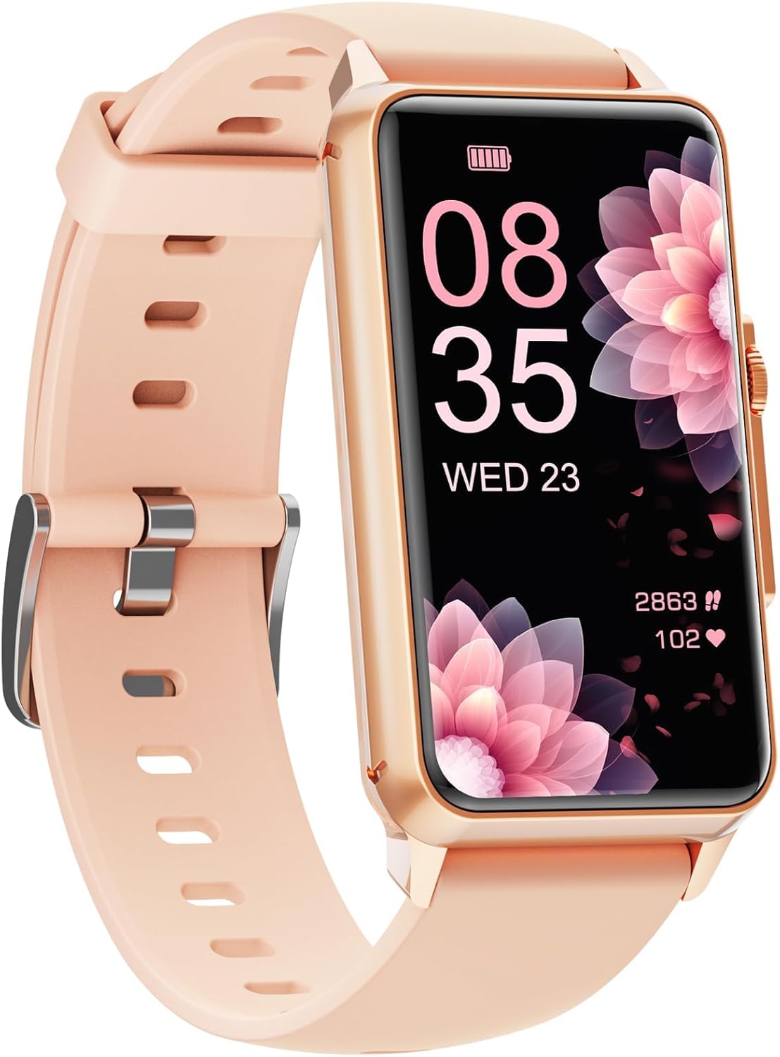 HD Smart Watch for Women: Make/Answer Calls, Fitness Tracker, Heart Rate Monitor - Mingdaln