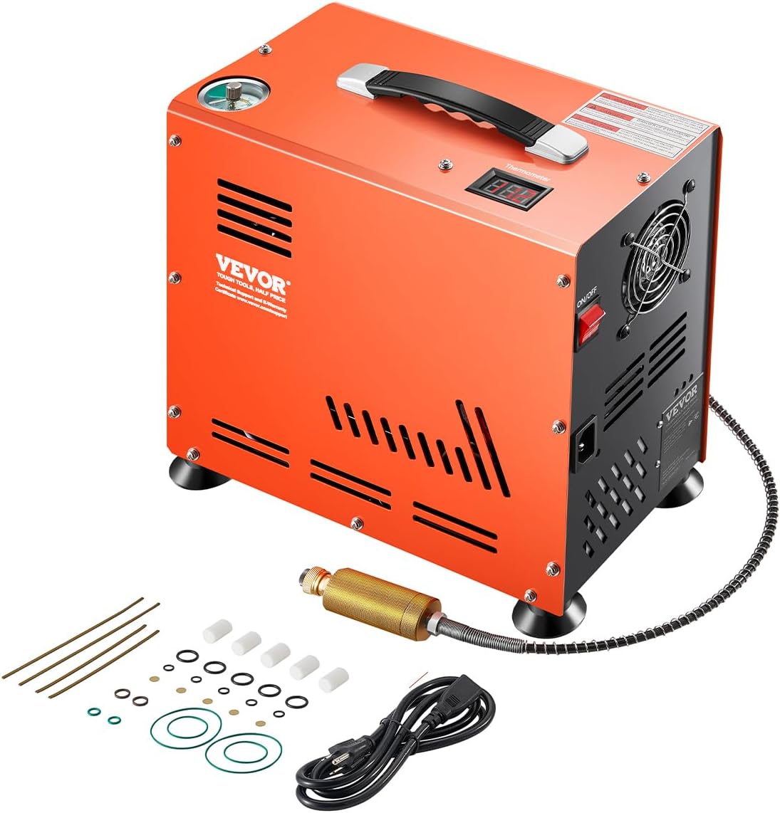 VEVOR 800W Dual-Cylinder PCP Air Compressor: 4500PSI Power with Built-in Fan Cooling