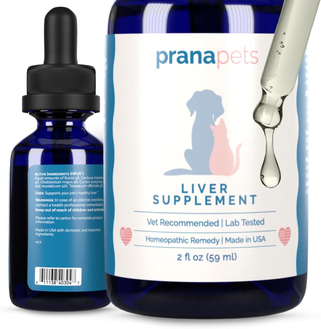 PranaPets Liver Supplement for Pets Aids Healthy Liver Function