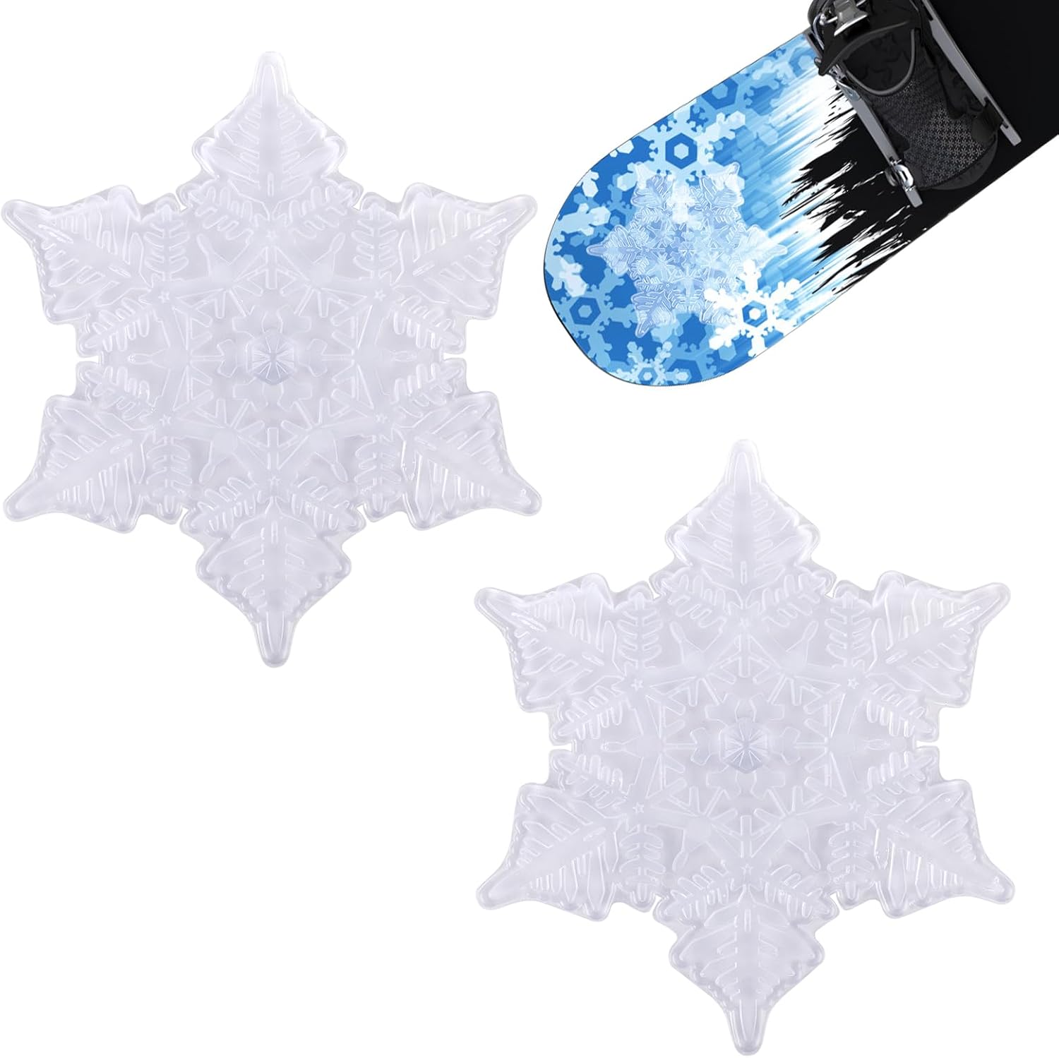 Enhanced Grip 3D Snowboard Stomp Pads - Set of 2