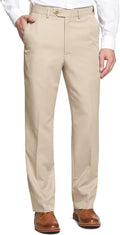 Men's Cozy Hidden Expandable Waist Dress Pants by YUCENFU