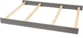 Full-Size Conversion Kit Bed Rails - Solid Wood Grey Rails for Sorelle