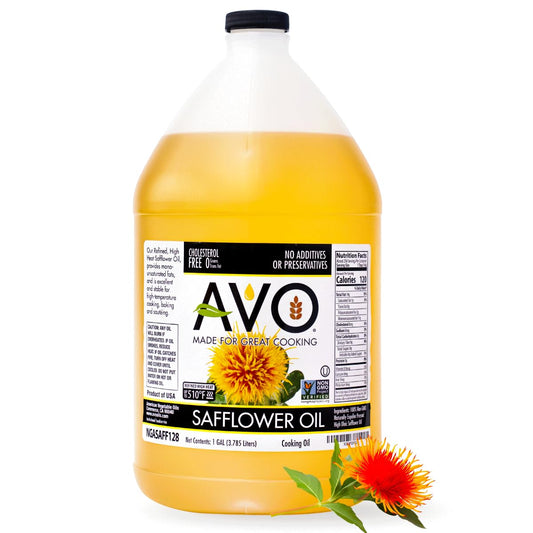AVO Naturally Processed NON-GMO High Oleic Safflower Oil 1 Gallon