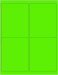 8-1/2 x 11 Neon Color High Light Fluorescent Labels - 4 x 5 in (400)