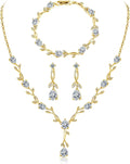 Hadskiss Jewelry Set for Women with White Cubic Zirconia - Bridal