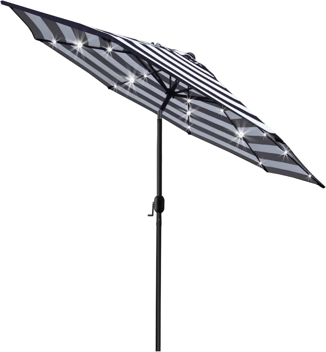 9ft Solar LED Lighted Patio Umbrella for Outdoor Gatherings