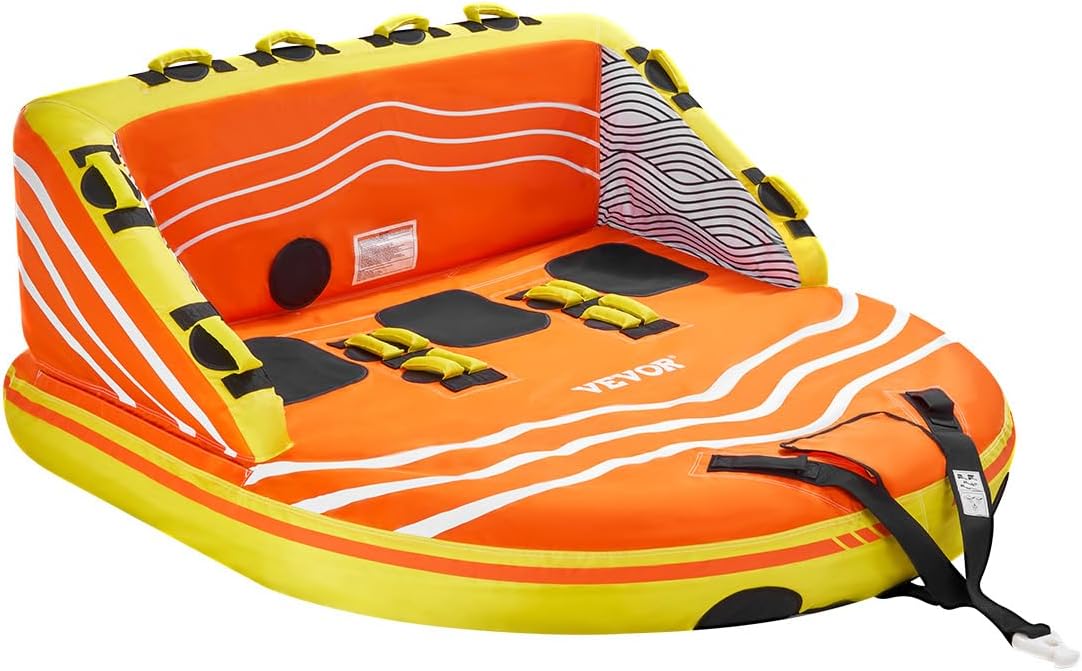 VEVOR Towable Tube for Boating with Deck Seats and Backrest