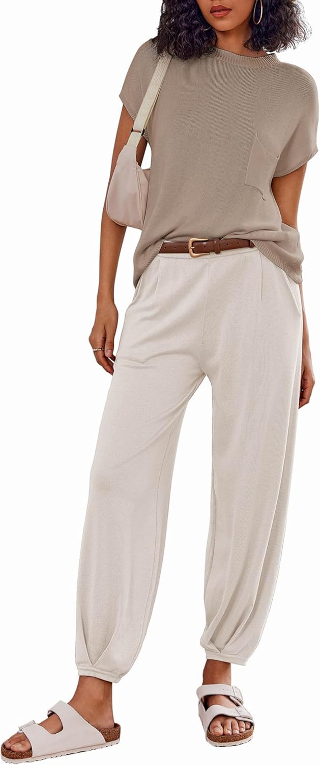 Ekouaer Two Piece Outfits Lounge Sets for Women Stylish Comfort