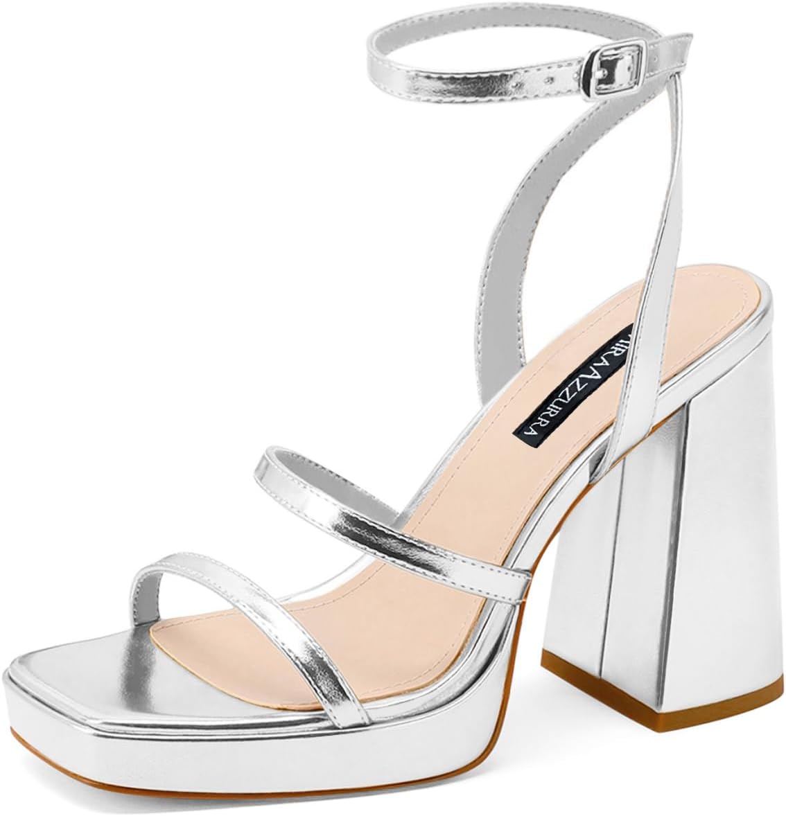 MIRAAZZURRA Platform Strappy Heel Sandals for Women Events
