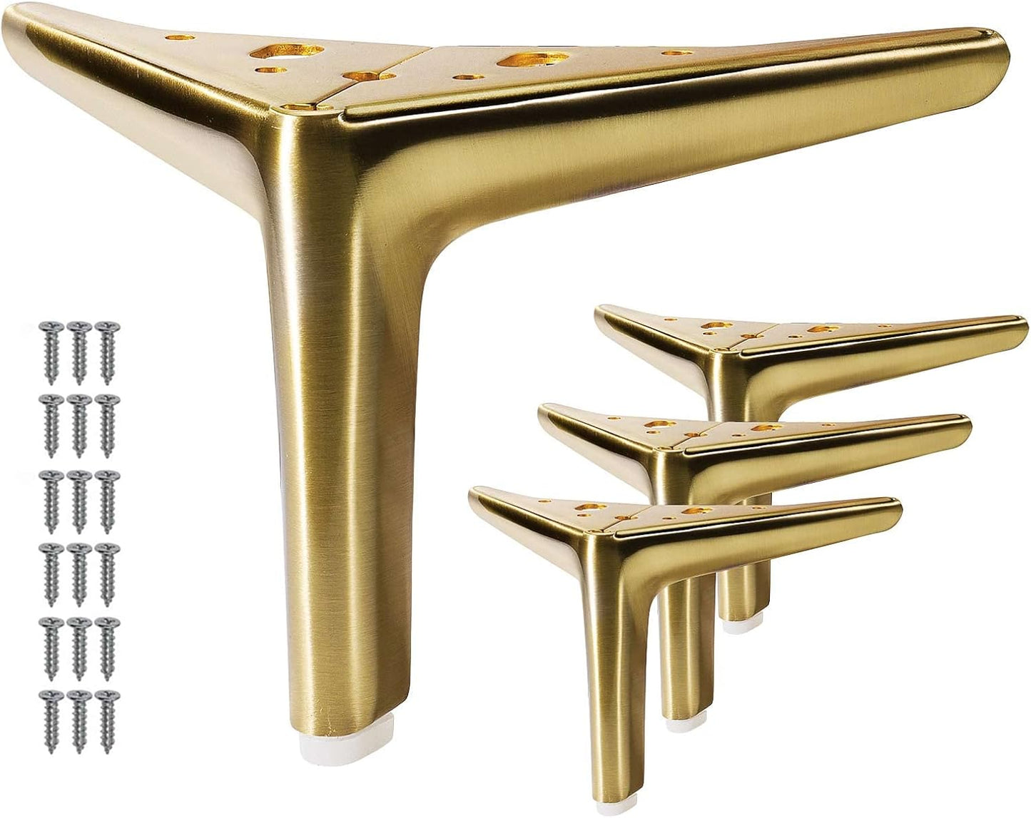 6-inch Brushed Gold Furniture Legs for Modern Furniture Upgrade