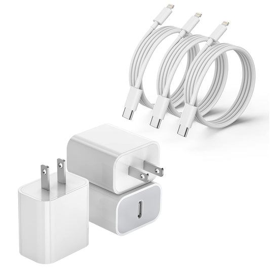 iPhone 13 Fast Charger 3 Pack with 20W USB-C Power Delivery