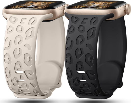 Leopard Silicone Apple Watch Bands - Stylish & Sporty!