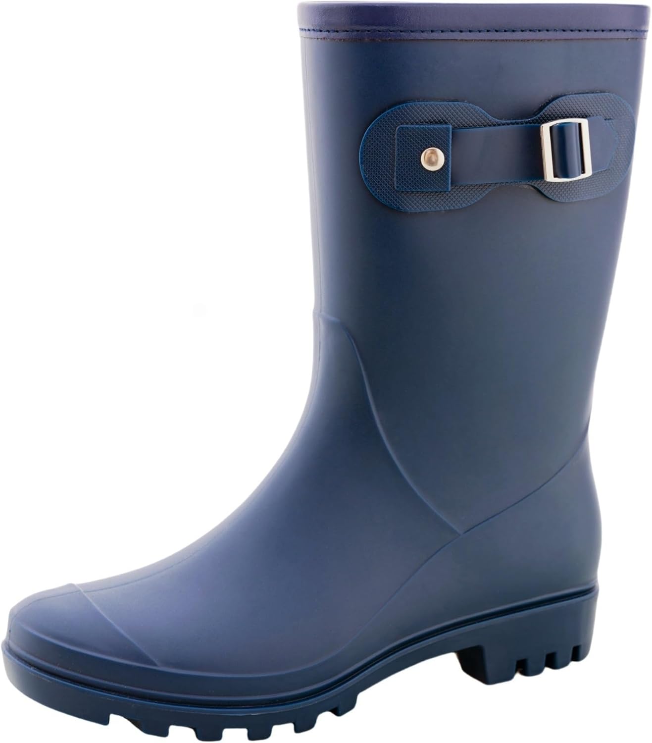 Women's Mid Calf Rain Boots Waterproof Fashion Garden Shoes