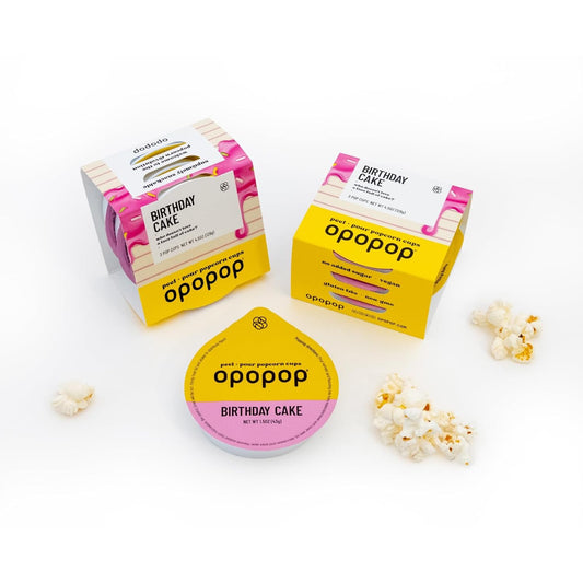 Non-GMO Birthday Cake Popcorn Cups - Easy, No Mess Snacking!