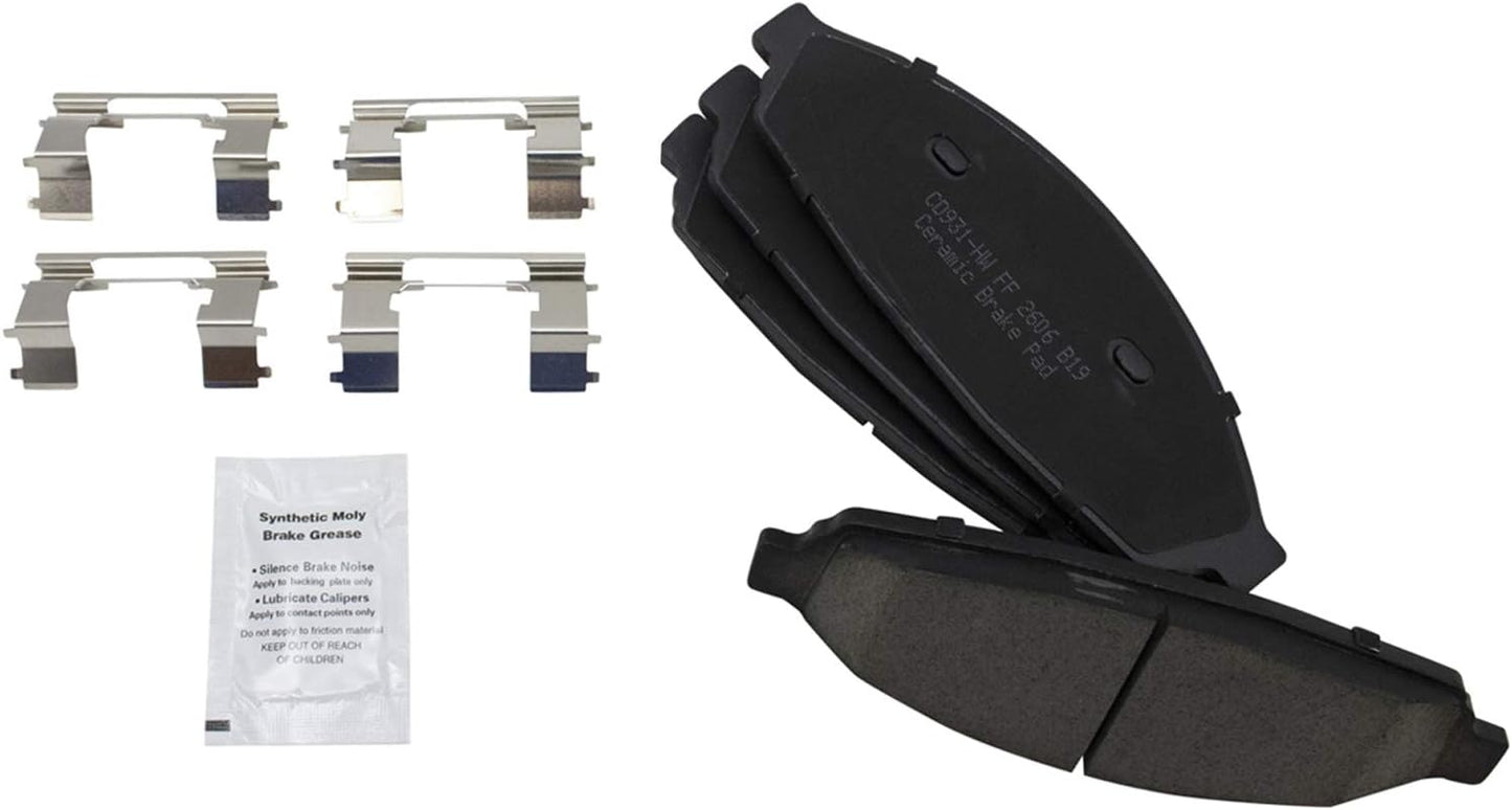 TRQ Front Brake Pads Ceramic for 2003-2011 Ford Crown Victoria