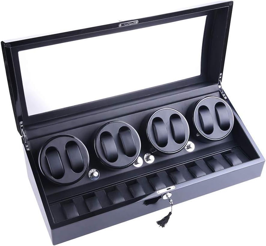 Quad Luxury Watch Winder: Safe Storage & Style!