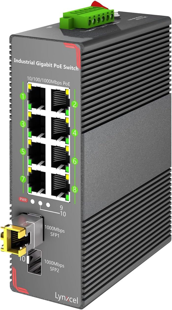 8-Port PoE Gigabit Industrial Ethernet Switch with 96W Output