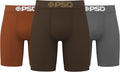 PSD Men's Basic Solid Boxer Briefs - 7 in Inseam Breathable Comfort