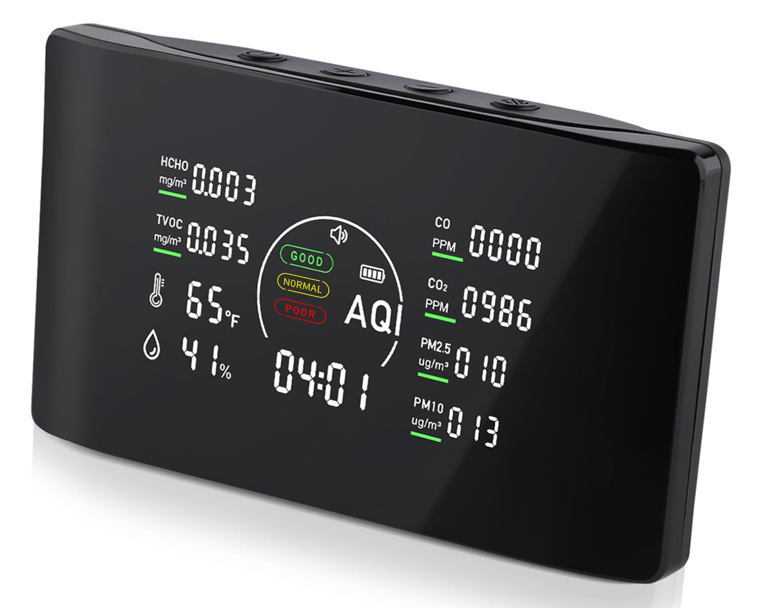 10-in-1 Air Quality Monitor - Detects CO2, VOCs & More!