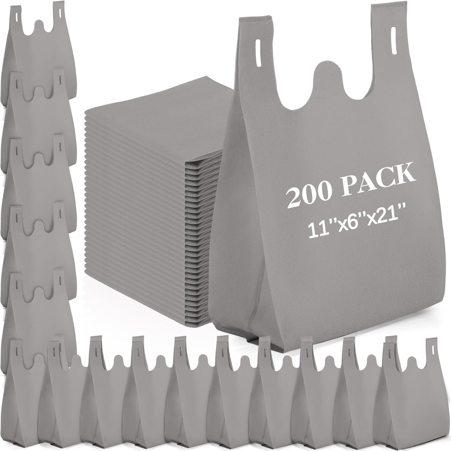 Windyun Large Grocery T-shirt Bags for Reusable Shopping Needs