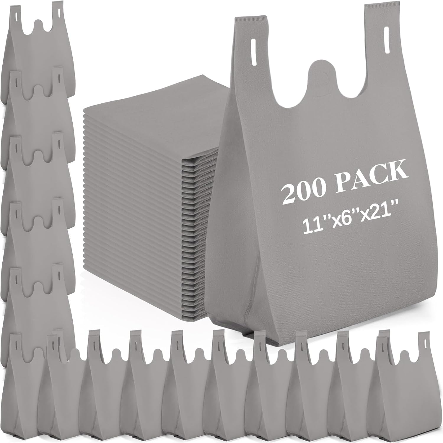 Windyun Large Grocery T-shirt Bags for Reusable Shopping Needs