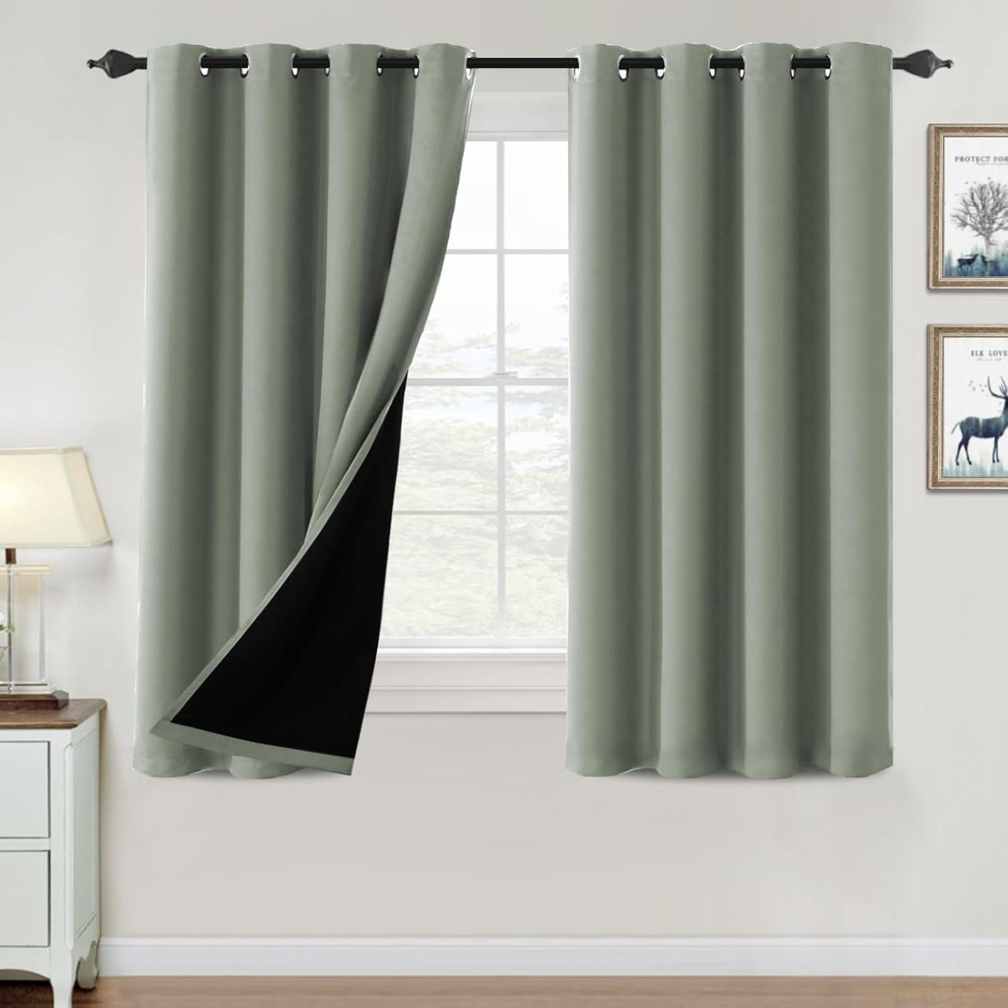 H.VERSAILTEX 100% Blackout Curtains for Bedroom and Living Room