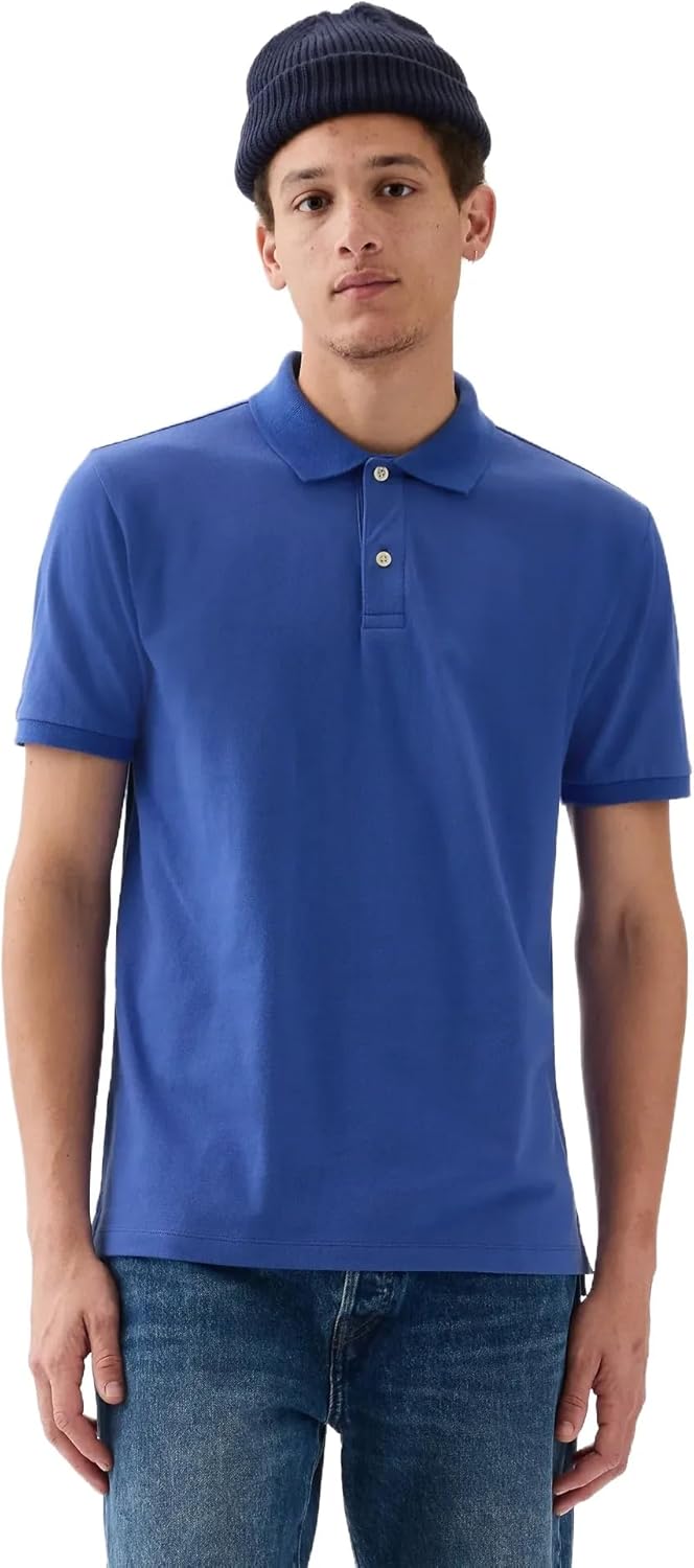 GAP Men's Stretch Pique Polo Shirt for Classic Style and Comfort