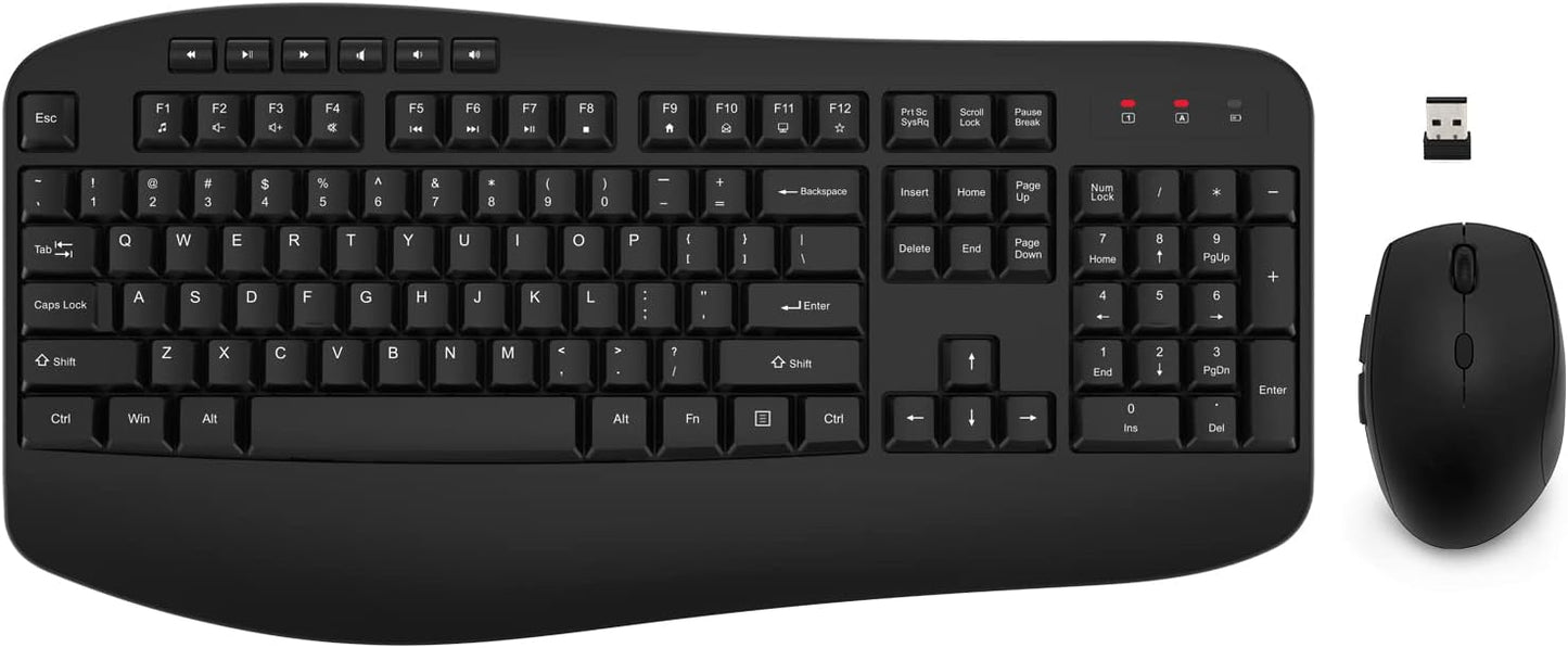 EDJO 2.4G Wireless Keyboard Mouse Combo: Comfort & Control