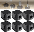 6 Black Magnetic Cord Clips - Organize Anywhere!