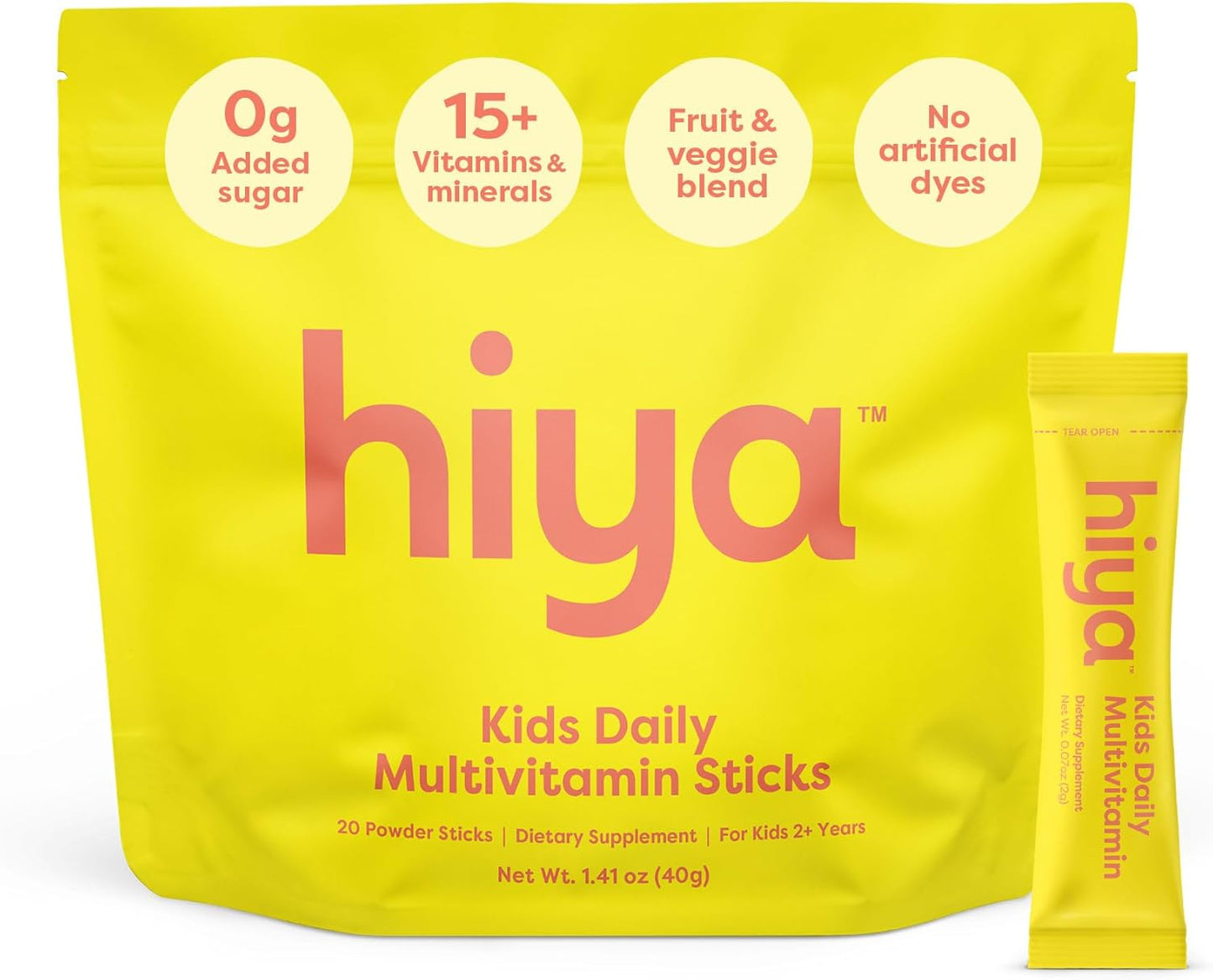 Hiya Kids Multivitamin with 15+ Essential Nutrients for Growth