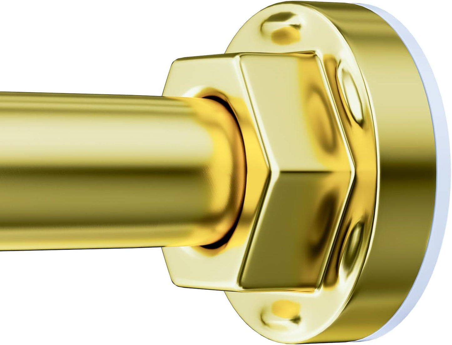 Gold Adjustable Tension Shower Rod - No Drilling, No Slip! 27-79 Inches