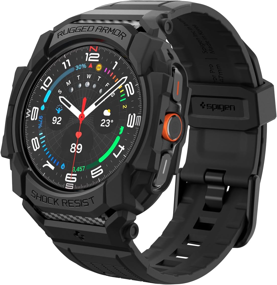 Spigen Rugged Armor Pro Galaxy Watch Ultra 47mm Case - Matte Black