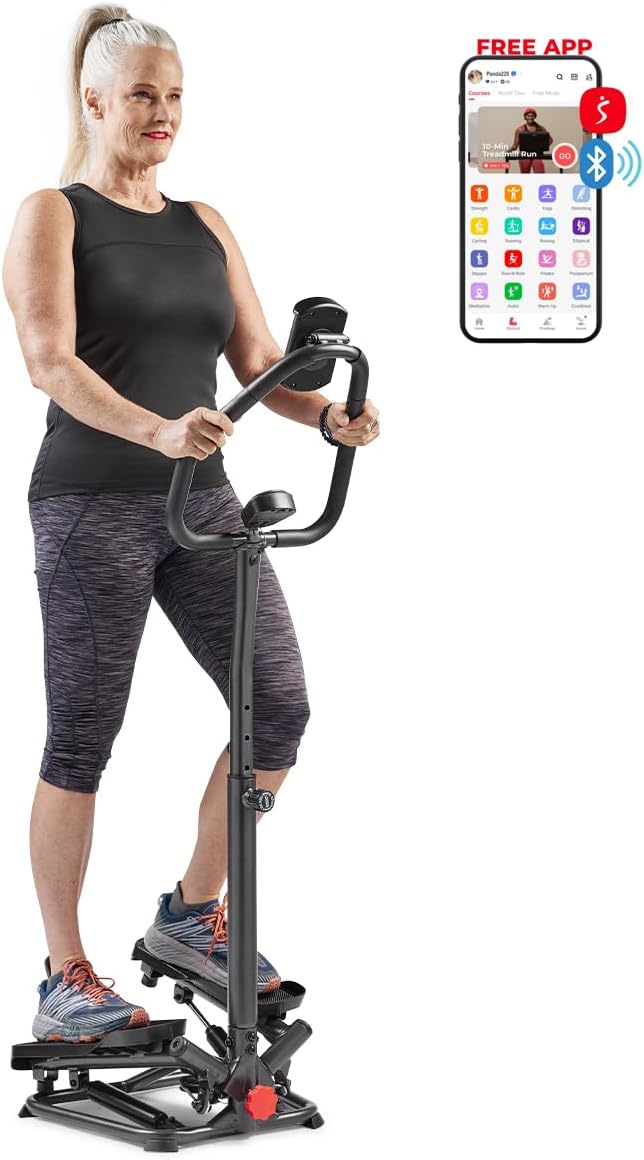 Sunny Health & Fitness Twist Stepper for Compact Cardio Workouts