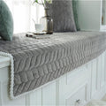 Thick Plush Bay Window Mat - Soft Crystal Velvet Cushion