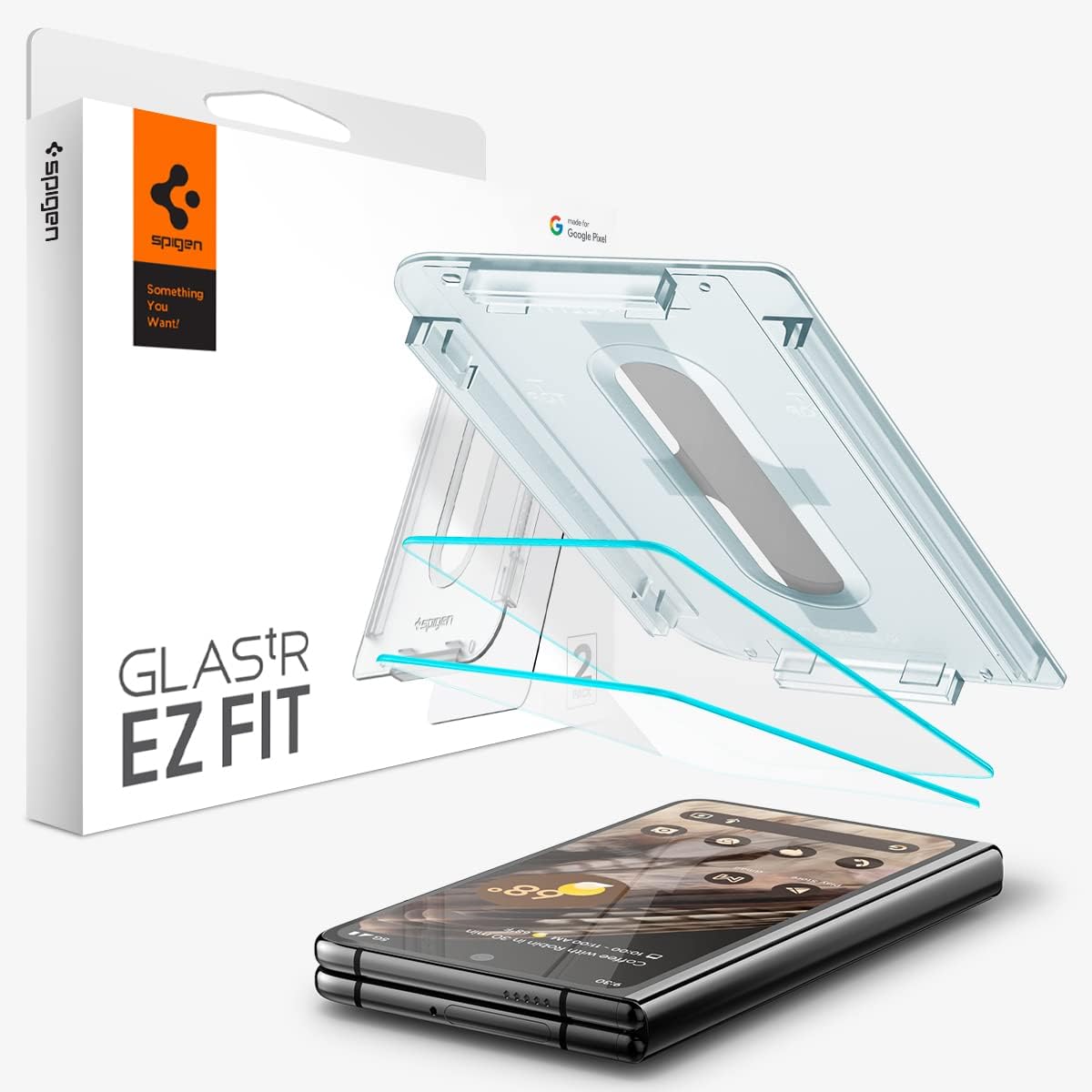 Spigen Tempered Glass Screen Protector for Pixel Fold - 2 Pack