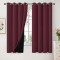 Blackout Curtains for Bedroom 100% Full Light Blocking - Burgundy
