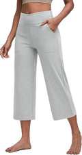Capri Pants for Women Wide Leg Yoga Crop with Pockets - Comfortable