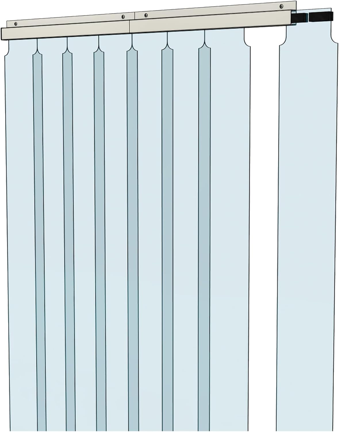 Awoco Vinyl Strip Climate Control Curtain Kit for Freezers