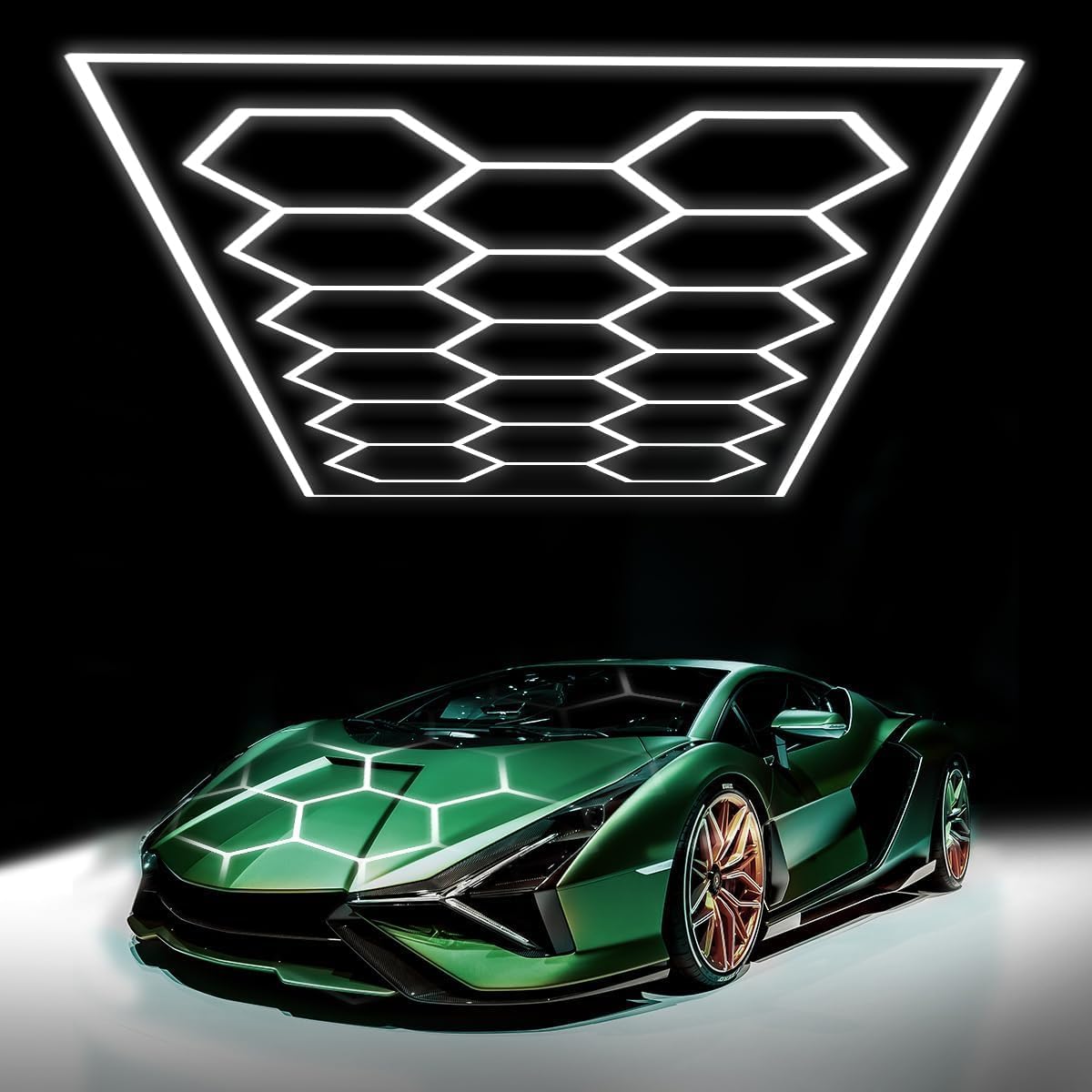 Hexagon Garage Lights: Super Bright 800w 88000lm for Workspaces