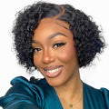 Pixie Cut Wig Human Hair Short Curly Bob Deep Wave 13x4 Lace Front