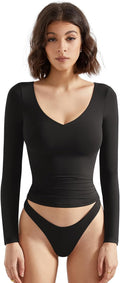 SUUKSESS Women Double Lined V Neck Crop Tank Tops - Soft