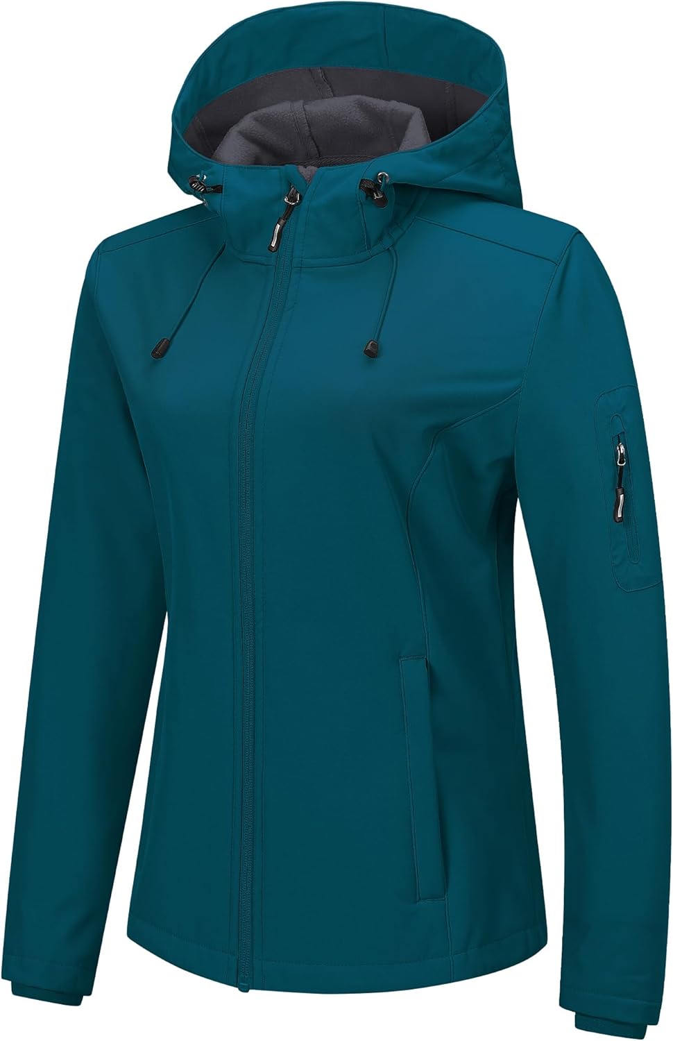 Women's Softshell Jacket: Fleece Lined, Waterproof, Windproof