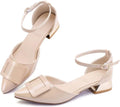 Women's Pumps Pointed Toe Low Heels Ankle Strap - Comfortable Style