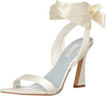 Nine West Kelsie Heeled Sandal - Sculpted Heel, Bridal Blue Footbed