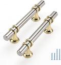 Brushed Nickel Cabinet Pulls 10 Pack 3in Hole Centers - Durable