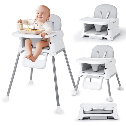 Bellababy 3-in-1 High Chair: Compact, Adjustable, Easy-Clean!